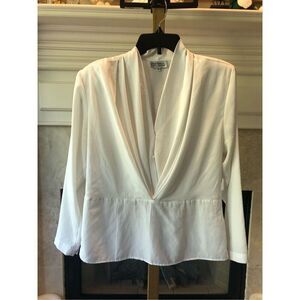 Sonya Ratay for San André Women’s Elegant White Blouse Size 10